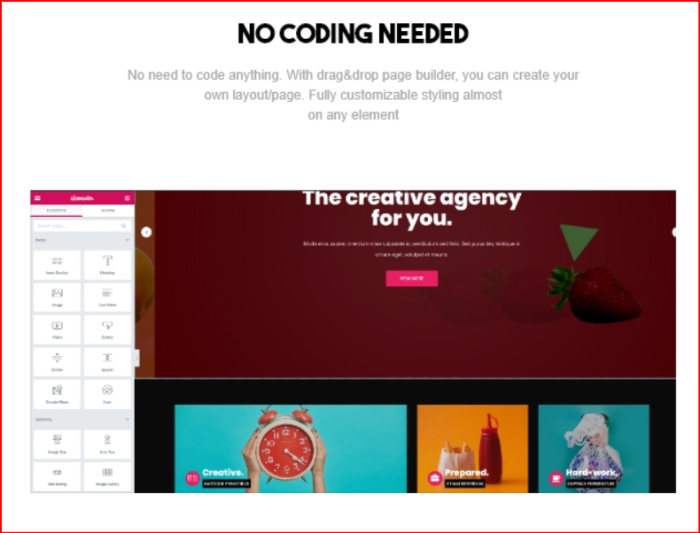 No coding needed